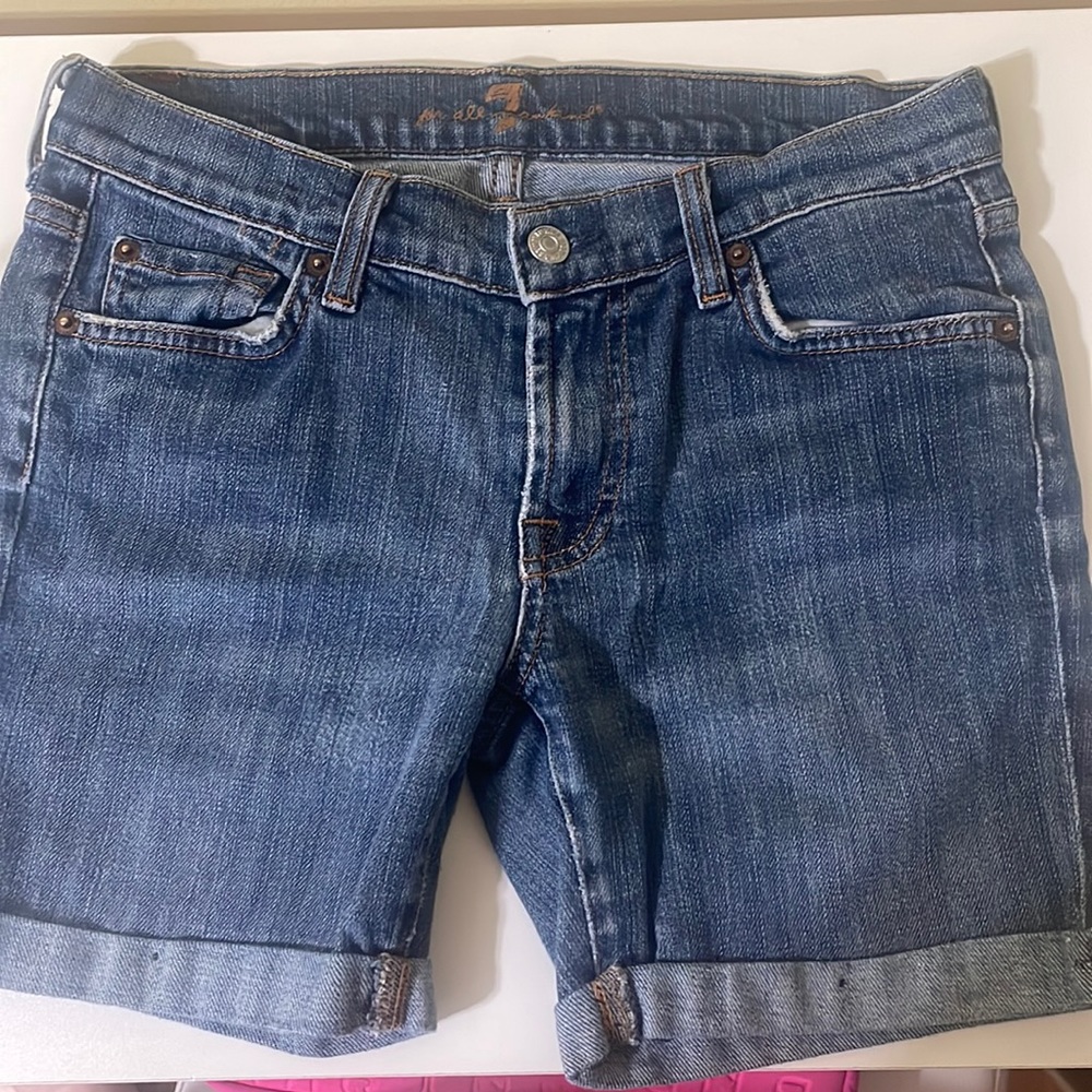 7 for all man kind jean shorts